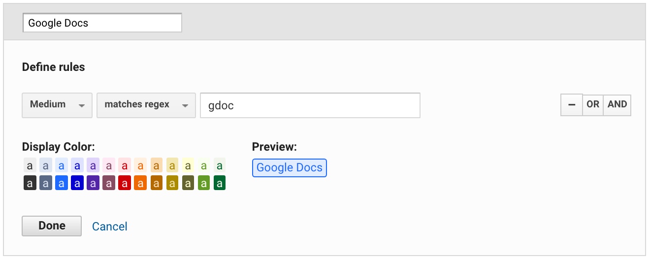 how I created a custom Google Doc channel in Google Analytics